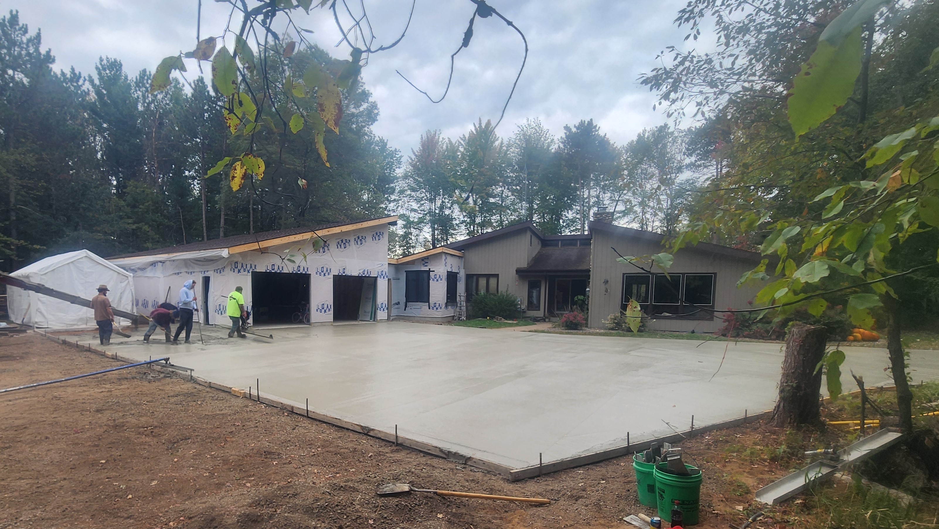NAK Concrete residential driveway project in Northeast Wisconsin