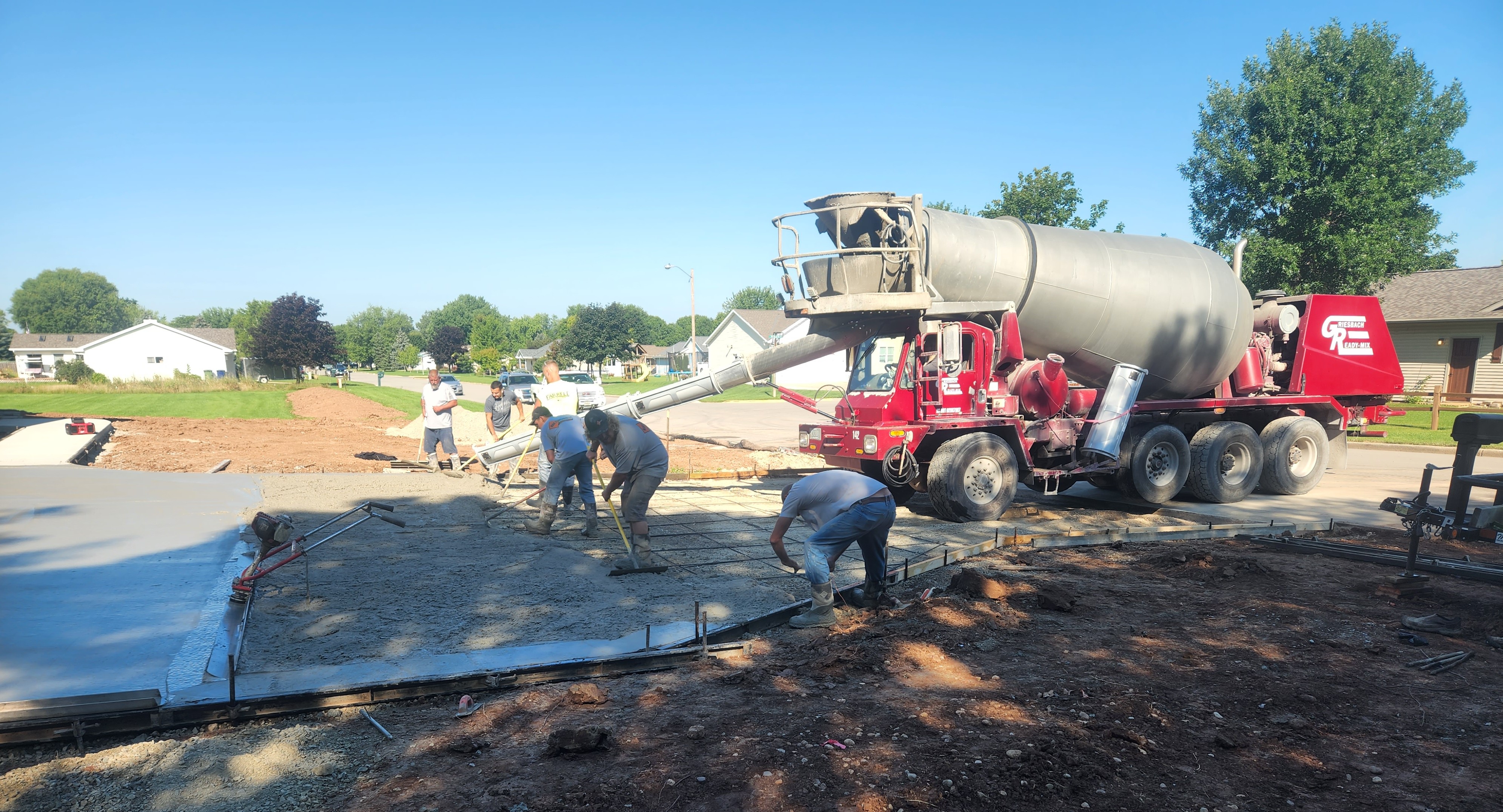 NAK Concrete crew working on a large commercial pour
